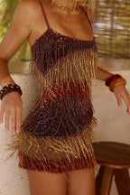 Fringe Dress - Ibiza Gold by TENUI®