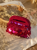 Crochet Clutch – Ibiza Deep Red By TENUI®