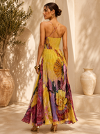 Kiara - Multicolour Ikat Print Maxi Dress BY TENUI