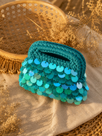 Crochet Clutch – Ibiza Turquoise By TENUI®