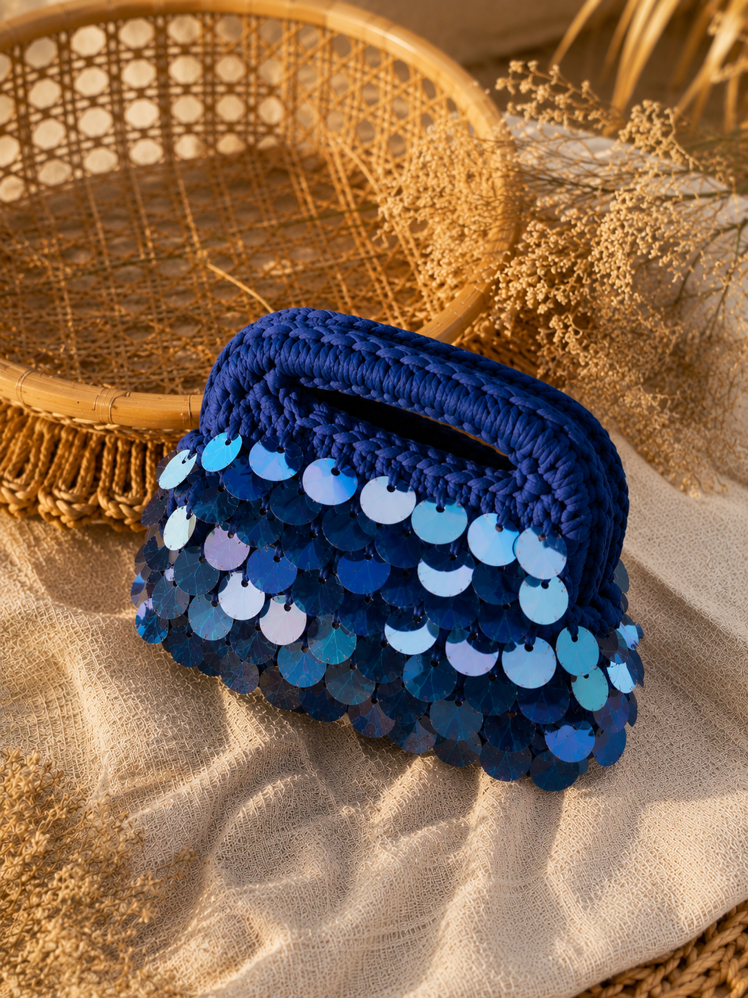 Crochet Clutch – Ibiza Navy Blue By TENUI®